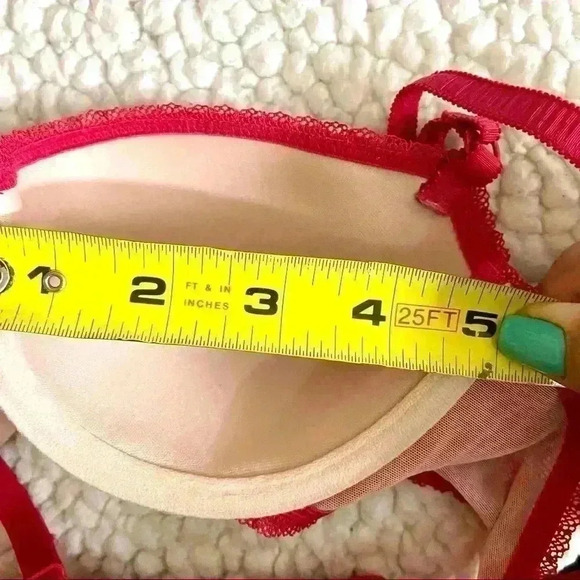 Elle Macpherson Intimates Pink Chevron Crochet Bra - Picture 10 of 11